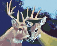 Zuty - Painting by Numbers - Deer and Stag in Love (D. Rusty Rust), 40X50 Cm, Canvas+Frame - Painting by Numbers