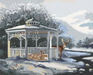 Zuty - Painting by Numbers - Deer and Deer in the Gazebo (D. Rusty Rust), 40X50 Cm, Canvas - Painting by Numbers