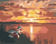 Zuty - Painting by Numbers - Ducks and Sunset (D. Rusty Rust), 40X50 Cm, Canvas - Painting by Numbers