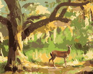 Zuty - Painting By Numbers - Deer And Tree (D. Rusty Rust), 40X50 Cm, Canvas - Painting by Numbers