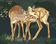 Zuty - Painting by Numbers - Deer And Kiss (D. Rusty Rust), 40X50 Cm, Canvas+Frame - Painting by Numbers