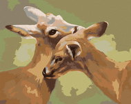 Zuty - Painting by Numbers - Deer (D. Rusty Rust), 40X50 Cm, Canvas+Frame - Painting by Numbers