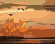 Zuty - Painting by numbers - FLYING DUCKS AND SUNSET (D. RUSTY RUST), 80x100 cm, off canvas - Painting by Numbers