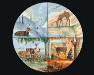 Zuty - Painting by Numbers - Deer and the Four Seasons (D. Rusty Rust), 40X50 Cm, Canvas+Frame - Painting by Numbers