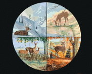 Zuty - Painting by Numbers - Deer and the Four Seasons (D. Rusty Rust), 40X50 Cm, Canvas - Painting by Numbers