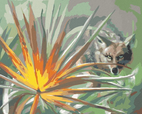 Zuty - Painting by Numbers - Coyote A Leaf (D. Rusty Rust), 40X50 Cm, Canvas - Painting by Numbers - Main image