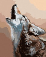 Zuty - Painting By Numbers - Portrait of Howling Coyote (D. Rusty Rust), 40X50 Cm, Canvas+Frame - Painting by Numbers