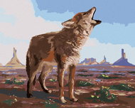 Zuty - Painting by Numbers - Howling Coyote (D. Rusty Rust), 80X100 Cm, Canvas+Frame - Painting by Numbers