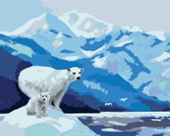 Zuty - Painting by Numbers - Polar Bear And Polar Bears (D. Rusty Rust), 40X50 Cm, Canvas+Frame - Painting by Numbers