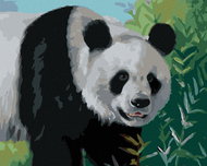 Zuty - Painting by Numbers - Panda (D. Rusty Rust), 40X50 Cm, Canvas - Painting by Numbers