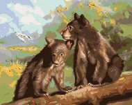 Zuty - Painting by Numbers - Bear cubs (D. Rusty Rust), 40X50 Cm, Canvas - Painting by Numbers
