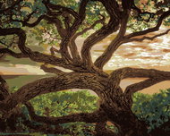Zuty - Painting by Numbers - Old Tree (Dennis Frates), 80X100 Cm, Canvas+Frame - Painting by Numbers