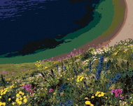 Zuty - Painting by Numbers - Meadow Flowers Over the Coast (Dennis Frates), 80X100 Cm, Canvas - Painting by Numbers