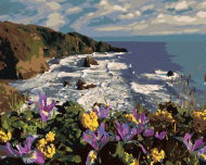 Zuty - Painting by Numbers - Flowers on the Coast (Dennis Frates), 80X100 Cm, Canvas - Painting by Numbers