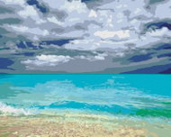 Zuty - Painting by Numbers - Sandy Beach (Dennis Frates), 40X50 Cm, Canvas - Painting by Numbers