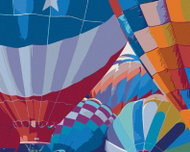 Zuty - Painting by Numbers - Hot Air Balloon (Dennis Frates), 40X50 Cm, Canvas+Frame - Painting by Numbers
