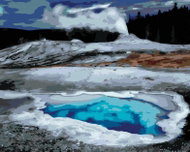 Zuty - Painting by Numbers - Geysers (Dennis Frates), 40X50 Cm, Canvas+Frame - Painting by Numbers