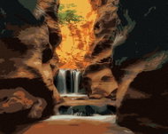 Zuty - Painting by Numbers - Little Canyon (Dennis Frates), 40X50 Cm, Canvas+Frame - Painting by Numbers