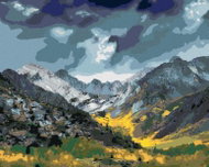 Zuty - Painting by Numbers - Clouds Over Mountains (Dennis Frates), 40X50 Cm, Canvas - Painting by Numbers