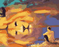Zuty - Painting by Numbers - The Lion Illusion (D. Rusty Rust), 40X50 Cm, Canvas+Frame - Painting by Numbers