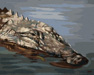 Zuty - Painting by Numbers - Alligator Head In Water Ii (D. Rusty Rust), 40X50 Cm, Canvas - Painting by Numbers