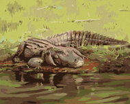Zuty - Painting by Numbers - Alligator Lying by the Water Ii (D. Rusty Rust), 40X50 Cm, Canvas - Painting by Numbers