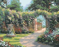 Zuty - Painting by Numbers - Gate to the Garden (Northern Promotions), 40X50 Cm, Canvas+Frame - Painting by Numbers