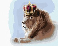 Zuty - Painting By Numbers - Lion With Crown (Larry Hersberger), 40X50 Cm, Canvas+Frame - Painting by Numbers