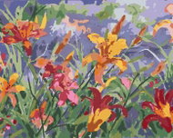 Zuty - Painting by Numbers - Lilies (Judy Buswell), 80X100 Cm, Canvas - Painting by Numbers