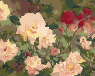 Zuty - Painting By Numbers - White And Red Roses (Judy Buswell), 40X50 Cm, Canvas+Frame - Painting by Numbers
