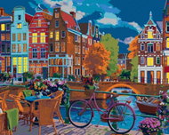 Zuty - Painting By Numbers - Street By The River (Image World-Ap), 40X50 Cm, Canvas - Painting by Numbers
