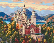 Zuty - Painting by Numbers - Castle In The Mountains (Image World-Rc), 40X50 Cm, Canvas - Painting by Numbers