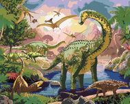 Zuty - Painting by Numbers - Dinosaurs (Image World-Ap), 40X50 Cm, Canvas - Painting by Numbers