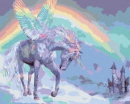 Zuty - Painting by Numbers - Unicorn With Wings And Rainbow (Carol Cavalaris), 40X50 Cm, Canvas - Painting by Numbers
