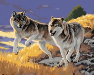 Zuty - Painting by Numbers - Running Wolf (Al Agnew), 40X50 Cm, Canvas - Painting by Numbers