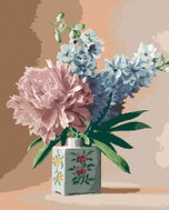 Zuty - Painting by Numbers - Still Life Hydrangea in Ceramic Vase (Pieter Wagemans), 40X50 Cm, Canva - Painting by Numbers