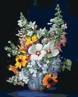 Zuty - Painting by Numbers - Still Life Hydrangea in Ceramic Vase (Pieter Wagemans), 40X50 Cm, Canva - Painting by Numbers