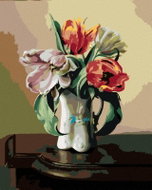 Zuty - Painting by Numbers - Still Life Tulips In Porcelain Vase On Table (Pieter Wagemans), 40X50 C - Painting by Numbers