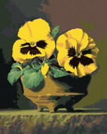 Zuty - Painting by Numbers - Still Life Yellow Pansies (Pieter Wagemans), 40X50 Cm, Canvas+Frame - Painting by Numbers
