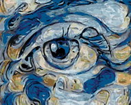 Zuty - Painting by Numbers - Abstract Eye of Young Girl, 40X50 Cm, Canvas+Frame - Painting by Numbers