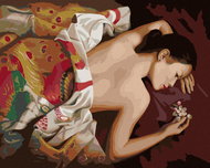 Zuty - Painting by Numbers - Naked Woman Under a Throw With a Flower (Pieter Wagemans), 80X100 Cm, C - Painting by Numbers