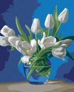 Zuty - Painting By Numbers - Still Life Tulips In Glass Vase (Pieter Wagemans), 40X50 Cm, Canvas - Painting by Numbers
