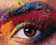 Zuty - Painting by Numbers - Female Colorful Eye, 80X100 Cm, Canvas - Painting by Numbers