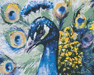 Zuty - Painting by Numbers - Peacock, 40X50 Cm, Canvas+Frame - Painting by Numbers