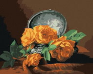 Zuty - Painting by Numbers - Still Life of Yellow Roses in Decorated Case (Pieter Wagemans), 40X50 C - Painting by Numbers