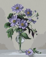 Zuty - Painting by Numbers - Still Life of Anemone in a Glass Vase (Pieter Wagemans), 40X50 Cm, Canv - Painting by Numbers