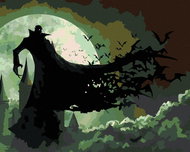 Zuty - Painting by Numbers - Dracula Standing on a Rock, 40X50 Cm, Canvas - Painting by Numbers