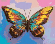 Zuty - Painting by Numbers - Beautiful Colorful Butterfly, 40X50 Cm, Canvas+Frame - Painting by Numbers