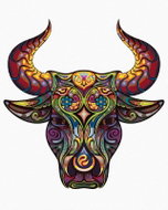 Zuty - Painting by Numbers - Bull With Ornaments, 40X50 Cm, Canvas - Painting by Numbers