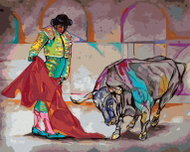 Zuty - Painting by Numbers - Bull and Corida, 40X50 Cm, Canvas+Frame - Painting by Numbers